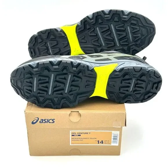 Asics Gel-Venture 7 Trail Running Shoes Men’s Size 14 Yellow 2106-OXATB NWT - Picture 2 of 6